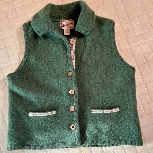 Woolrich Vest Button front Forest Green - Picture 1 of 7